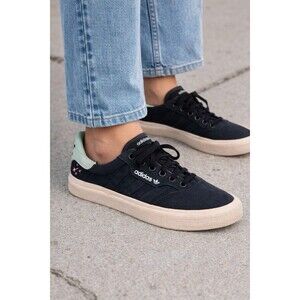 Adidas Originals Adi-Ease DB3100 Black Canvas Skate Shoes Mens Size 8.5 Green...